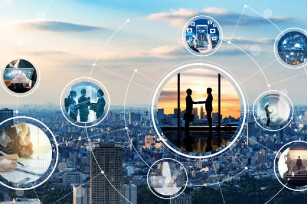 Network of business concept.